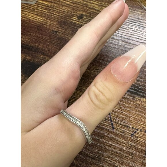 Designer SJ Sterling Silver &‎ Cubic Zirconia Size 10 Ring! 118 - Picture 6 of 6